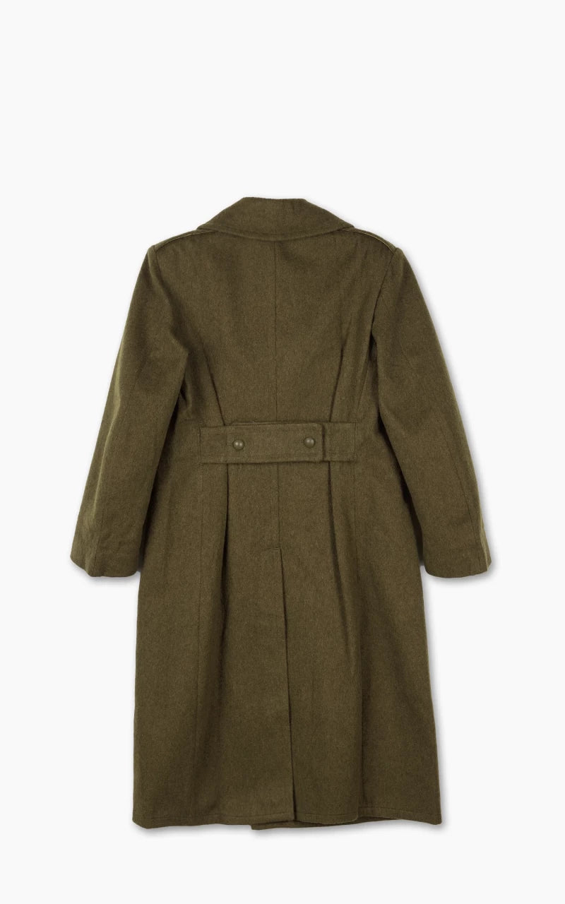 Military Surplus Vintage French Wool Trench Coat Olive