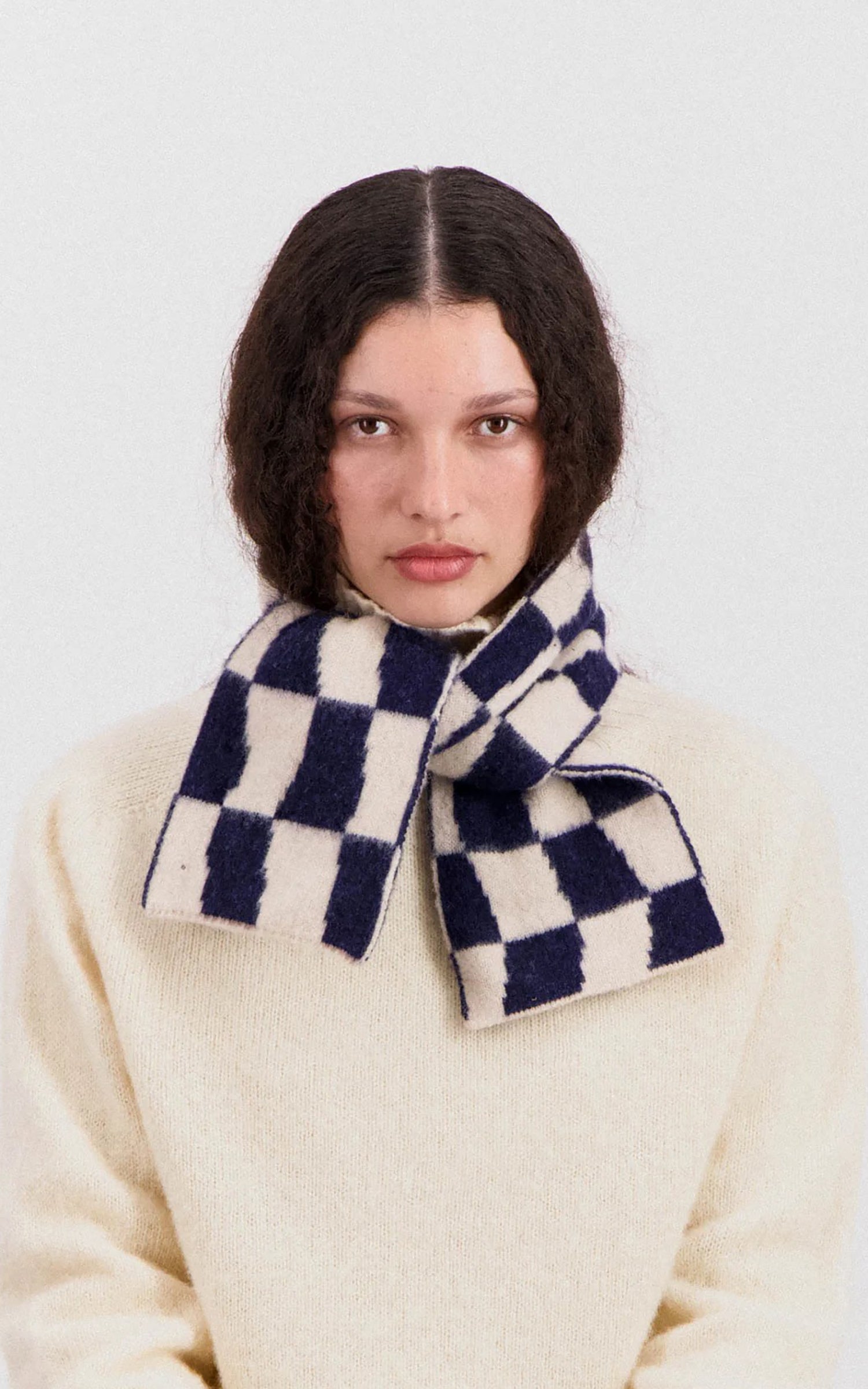 Howlin' Mini Checkerboard Scarf Navy