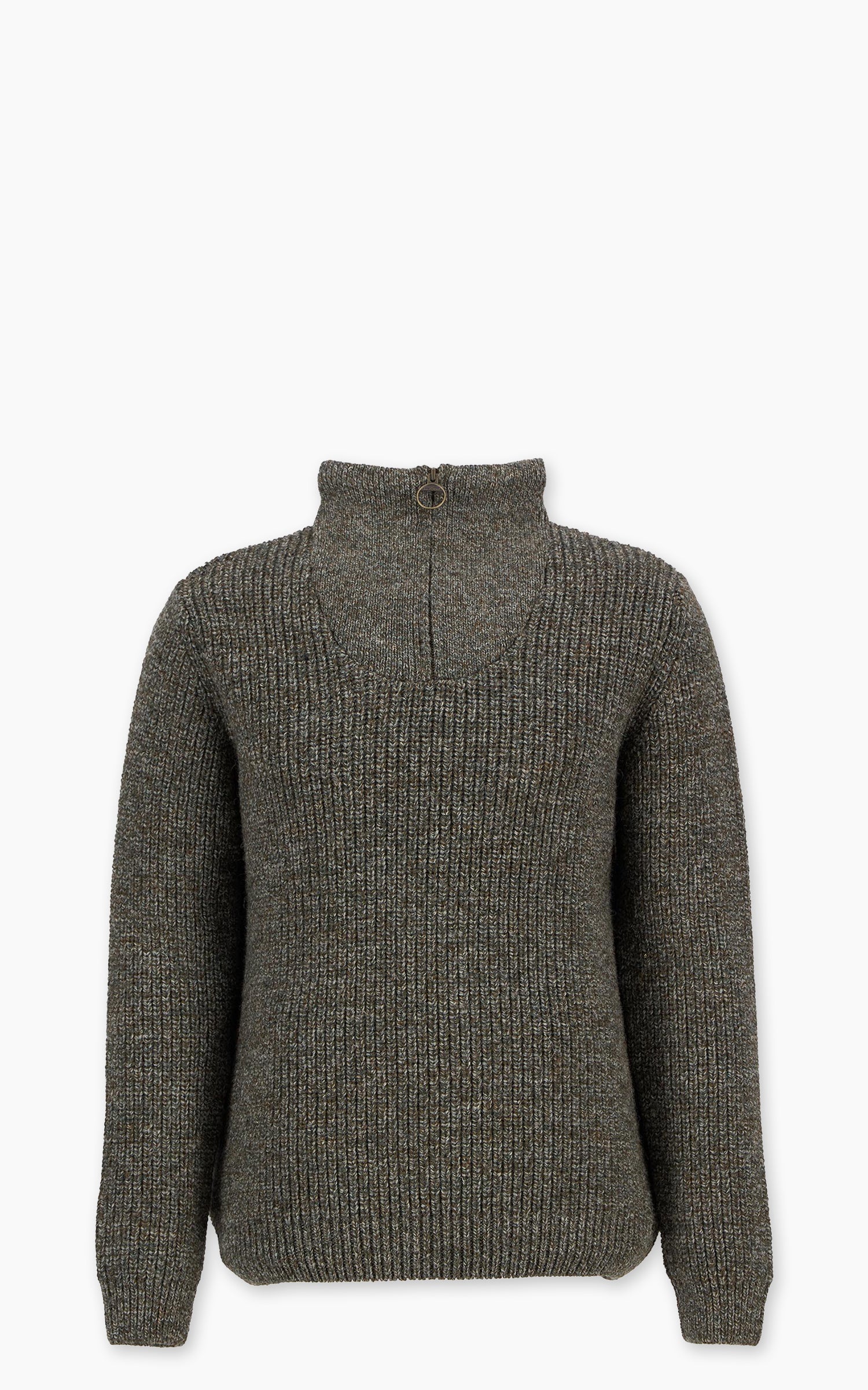 Barbour New Tyne Half Zip Pullover Derby Tweed