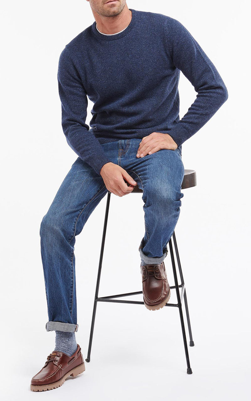 Barbour Essential Tisbury Crew Neck Sweatshirt Deep Blue