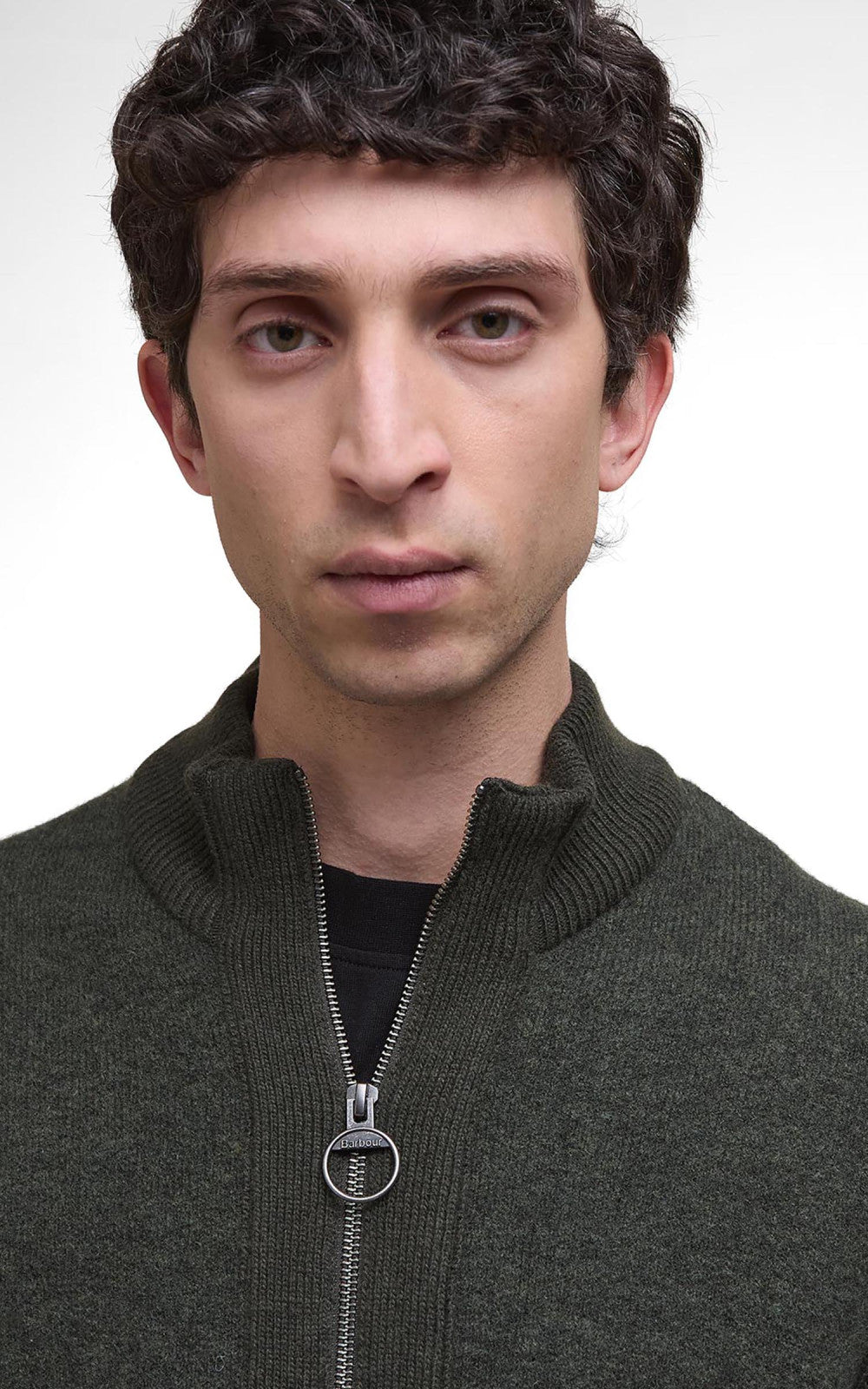 Barbour Knit Jacket Milburn Dark Olive