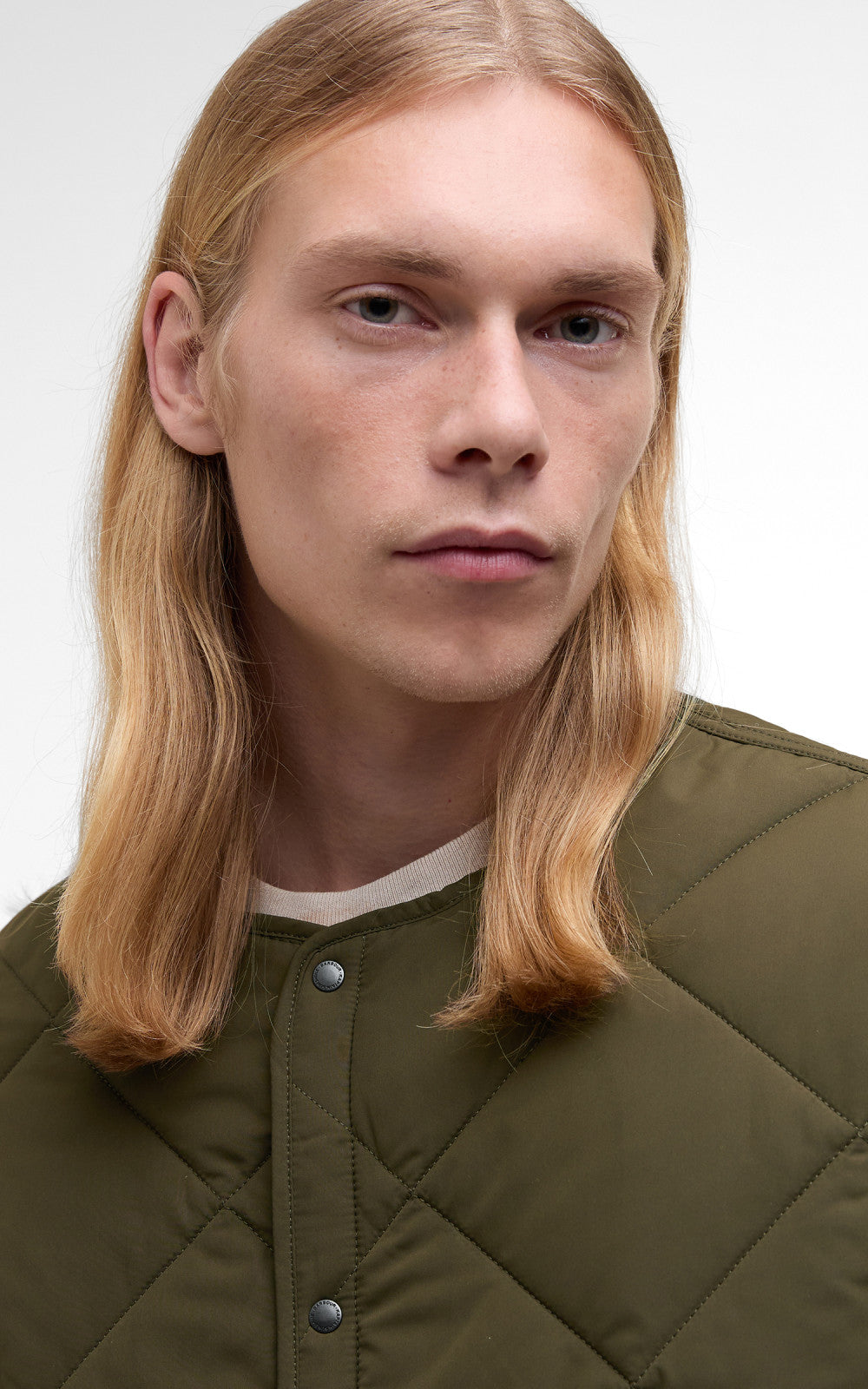 Barbour x Kaptain Sunshine Quilted Liner Khaki Brown