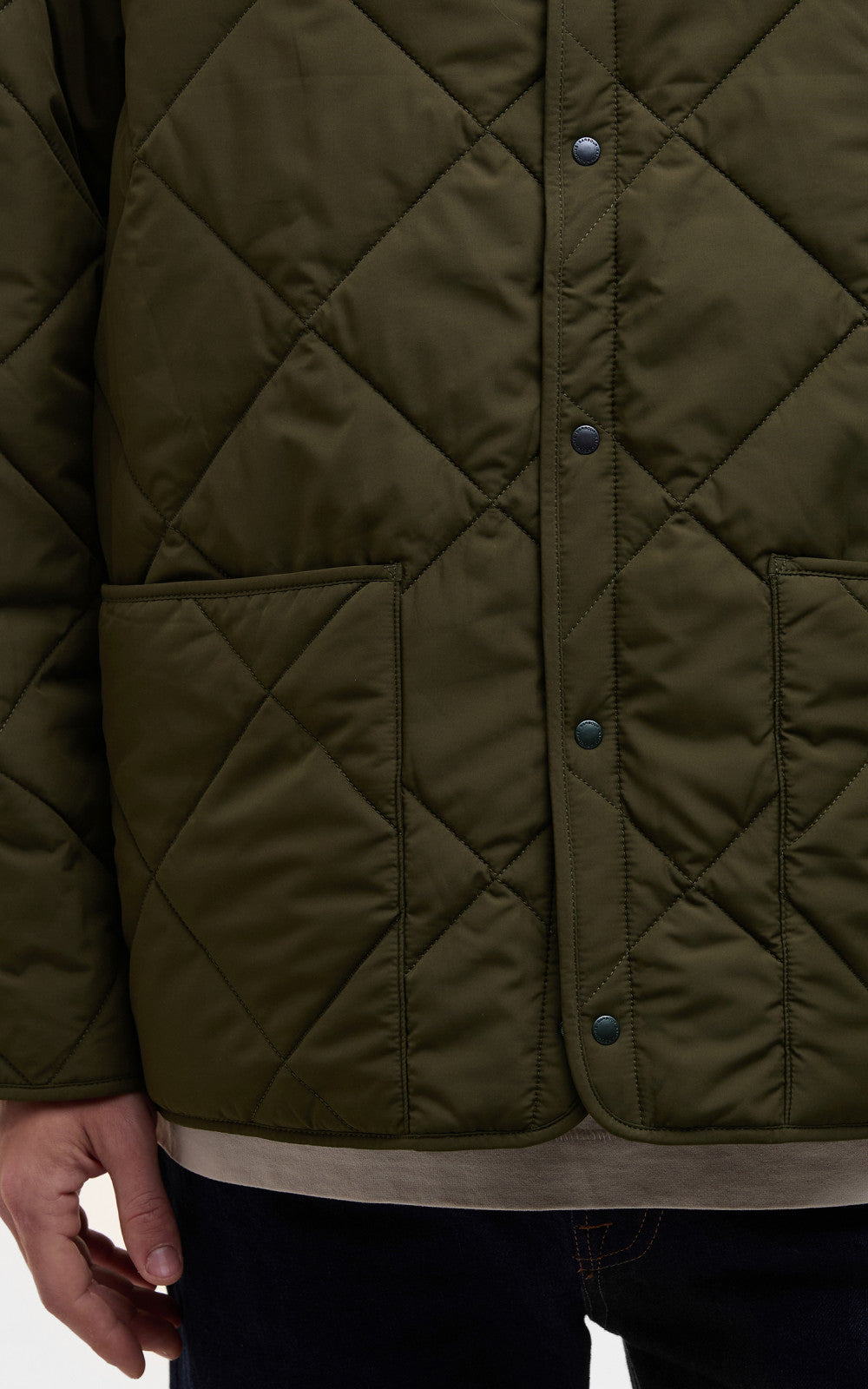 Barbour x Kaptain Sunshine Quilted Liner Khaki Brown