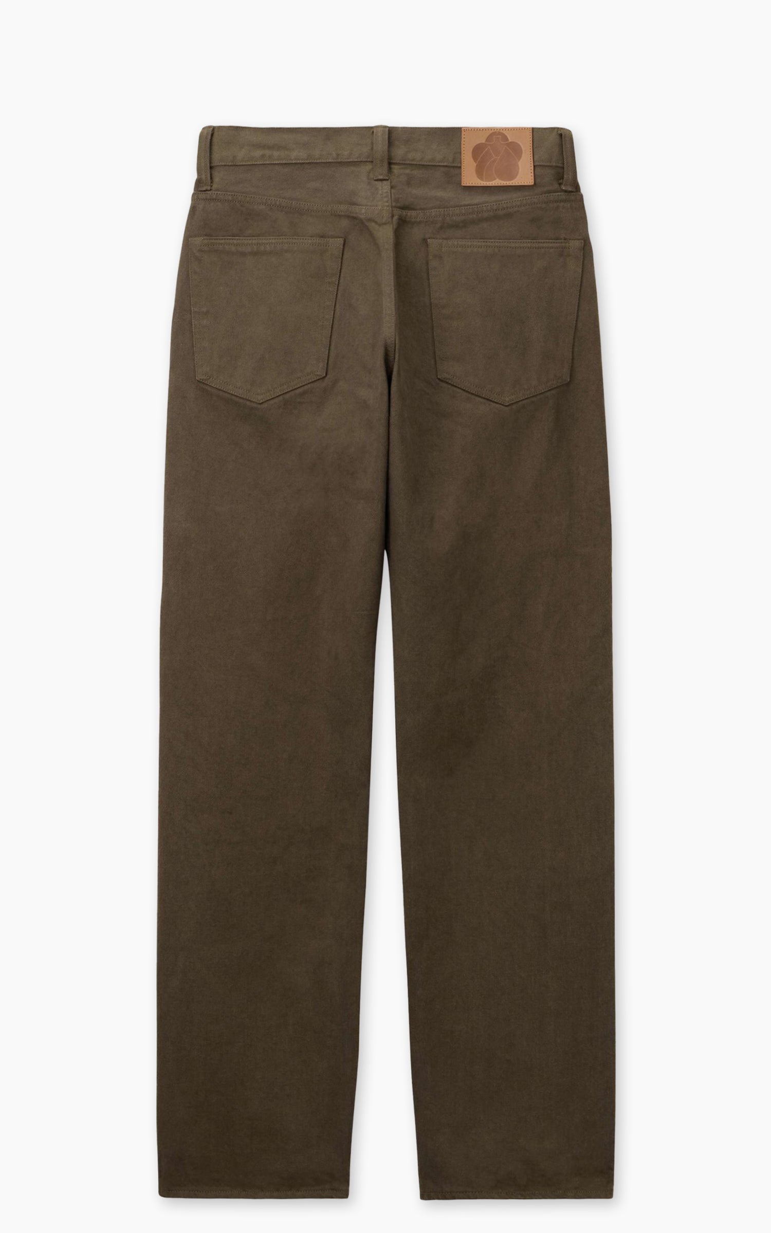 Momotaro Jeans MMJZ6403 #100 'Botanical Moss Dye' Straight Denim Khaki