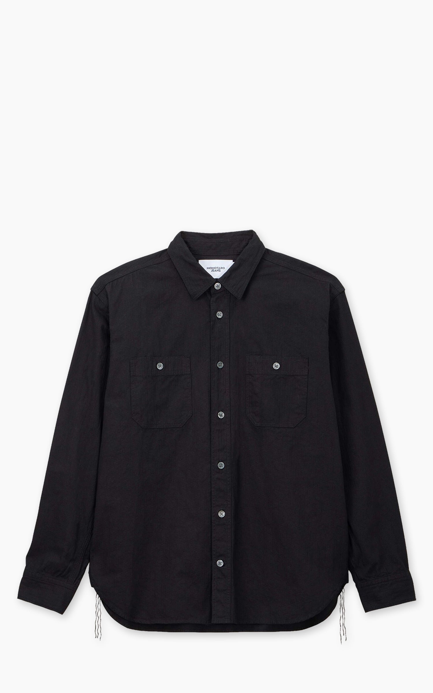 MOMOTARO JEANS MMLS6005 'Tokuno Blue' Sashiko L/S Shirt Indigo