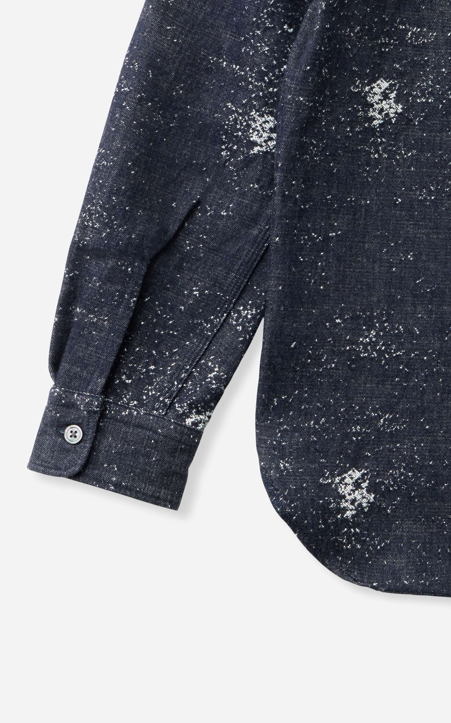 MOMOTARO JEANS MMLS6008 Jacquard L/S Shirt Indigo