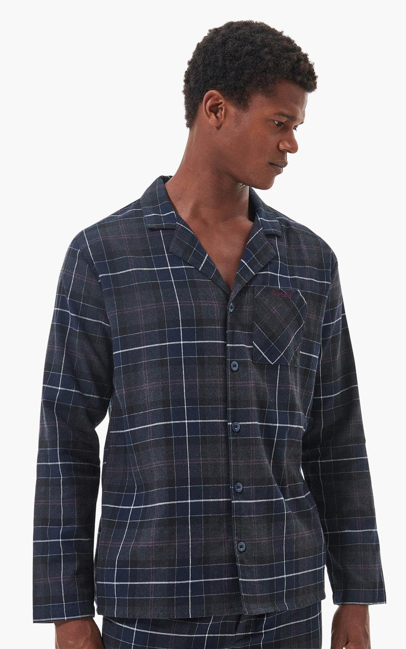 Barbour Laith Pyjama Set Black Slate Tartan