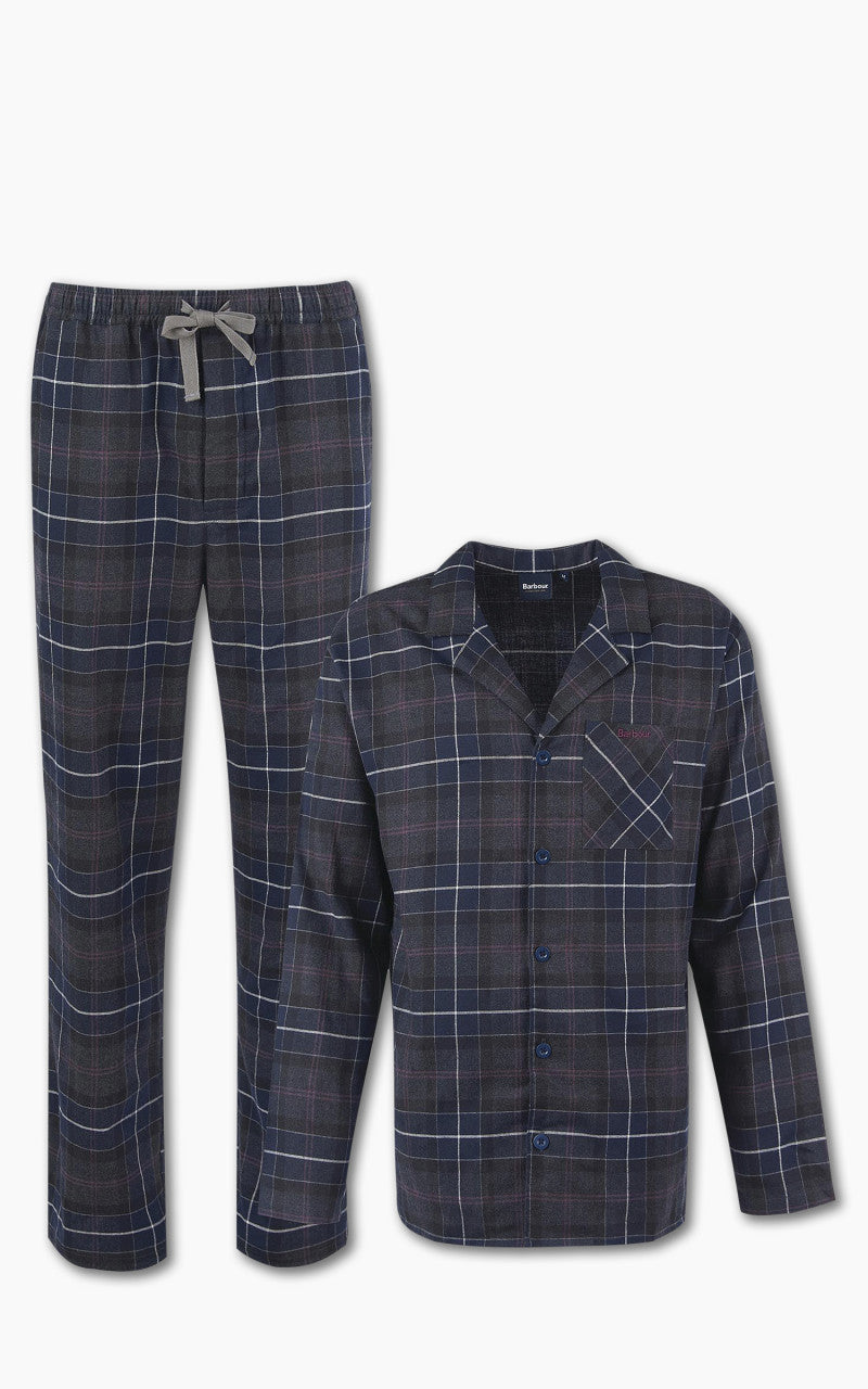 Barbour Laith Pyjama Set Black Slate Tartan