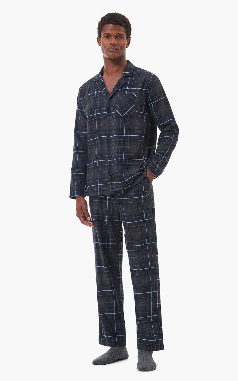 Barbour Laith Pyjama Set Black Slate Tartan