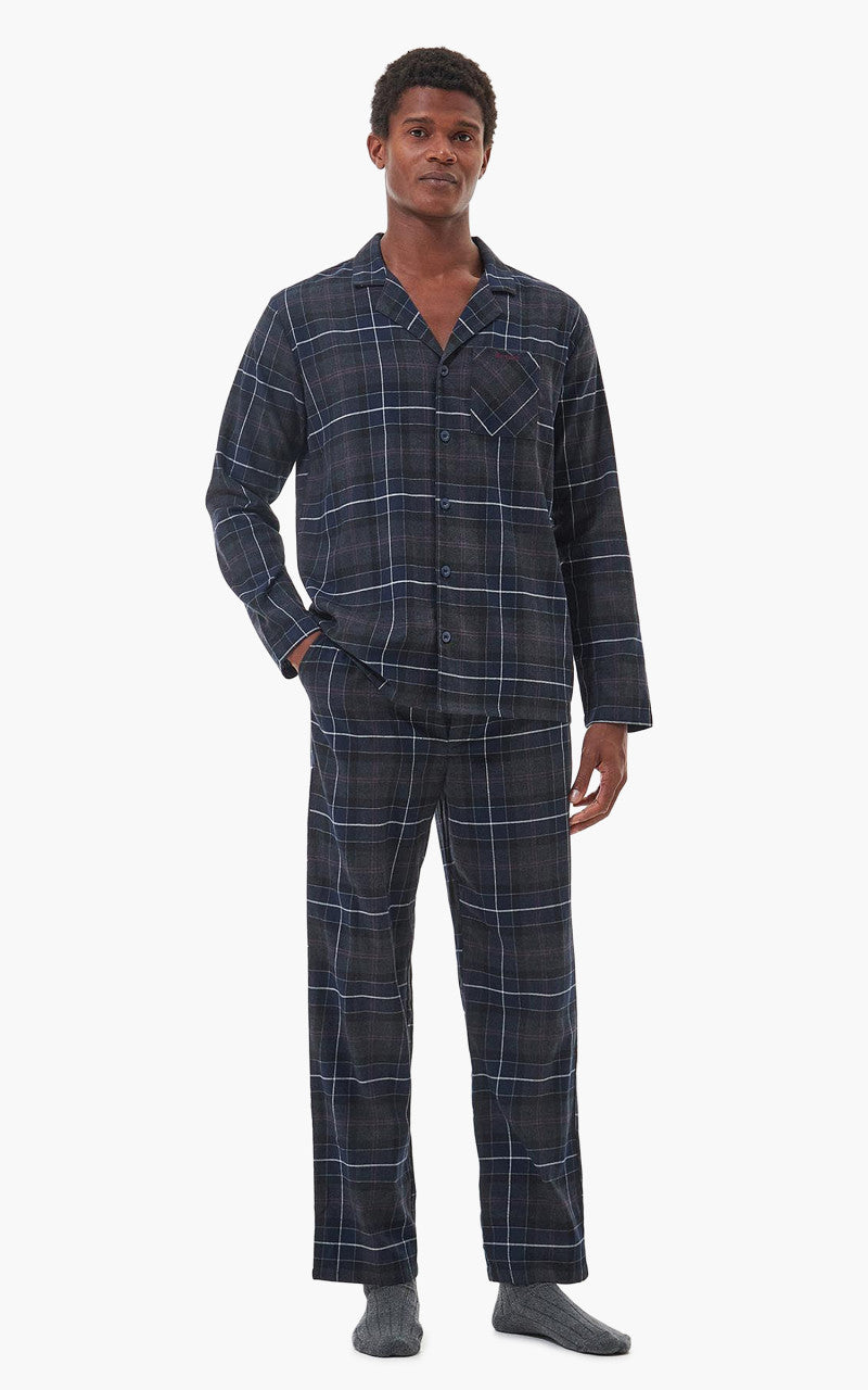 Barbour Laith Pyjama Set Black Slate Tartan