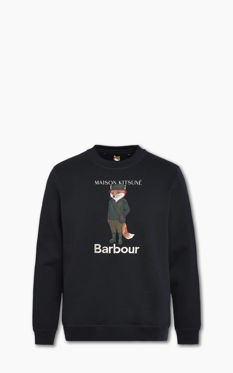 Barbour x Maison Kitsuné Beaufort Crewneck Black