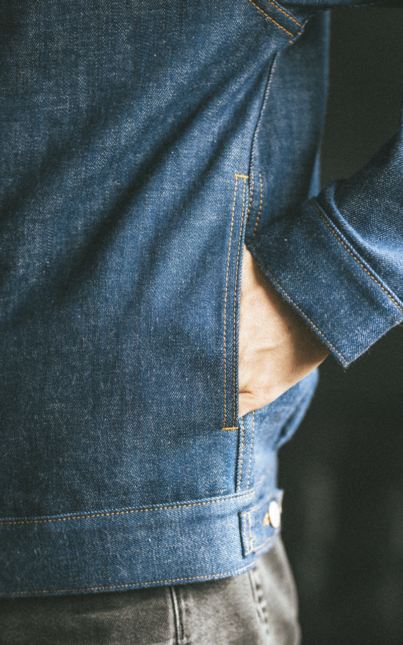 Momotaro Jeans MXGJ1112 Selvedge Denim Jacket Natural Indigo 13.5oz