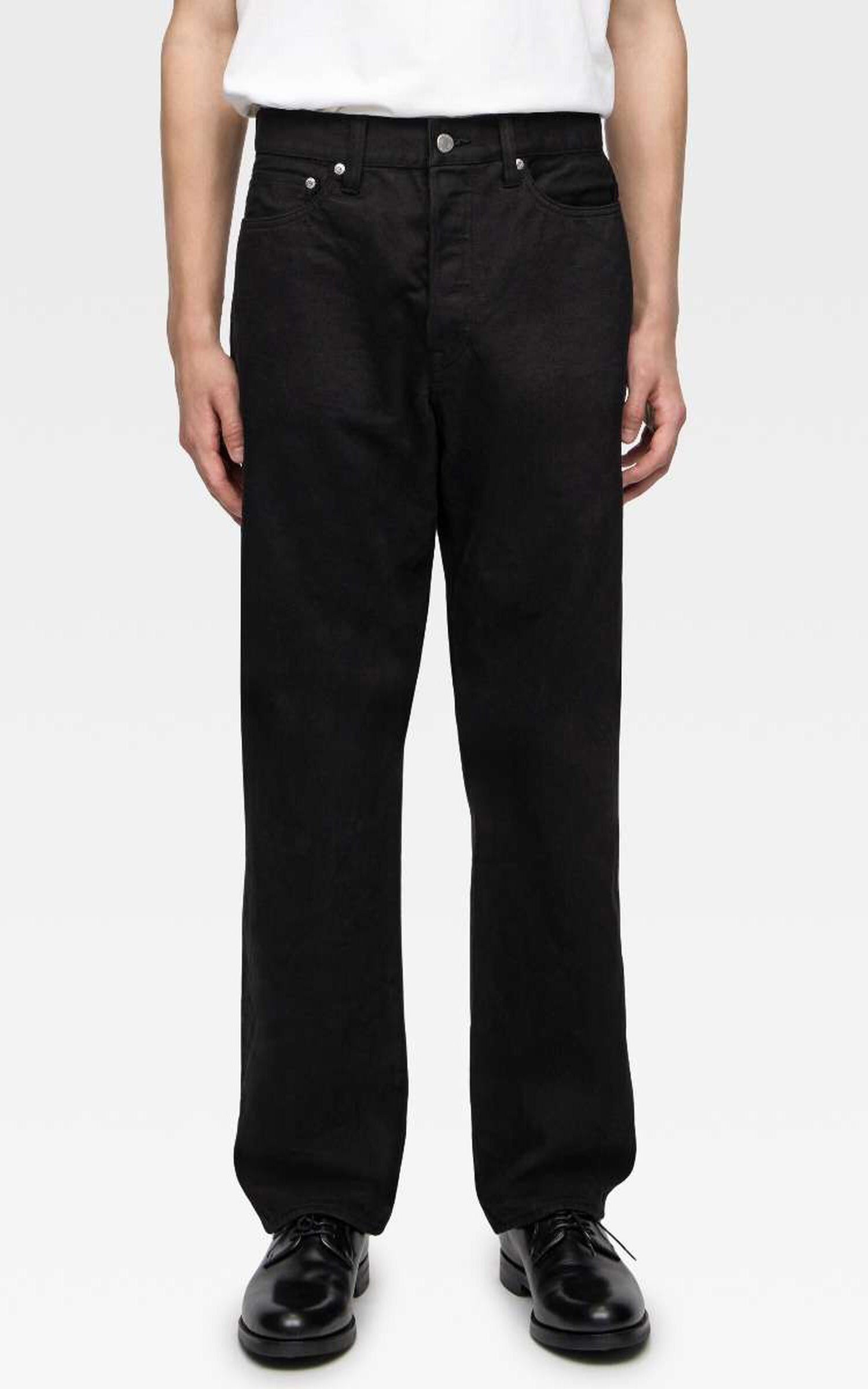 MOMOTARO JEANS MMJB6404 #100 Kyoto Montsuki Straight Denim Black