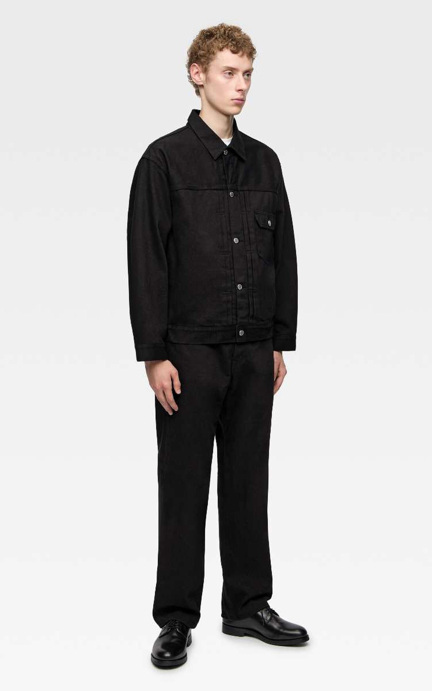 MOMOTARO JEANS MMJB6404 #100 Kyoto Montsuki Straight Denim Black