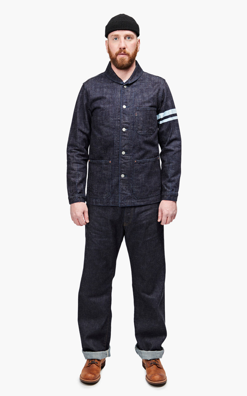 Momotaro Jeans 03-087 Denim Coverall Jacket Indigo 16oz