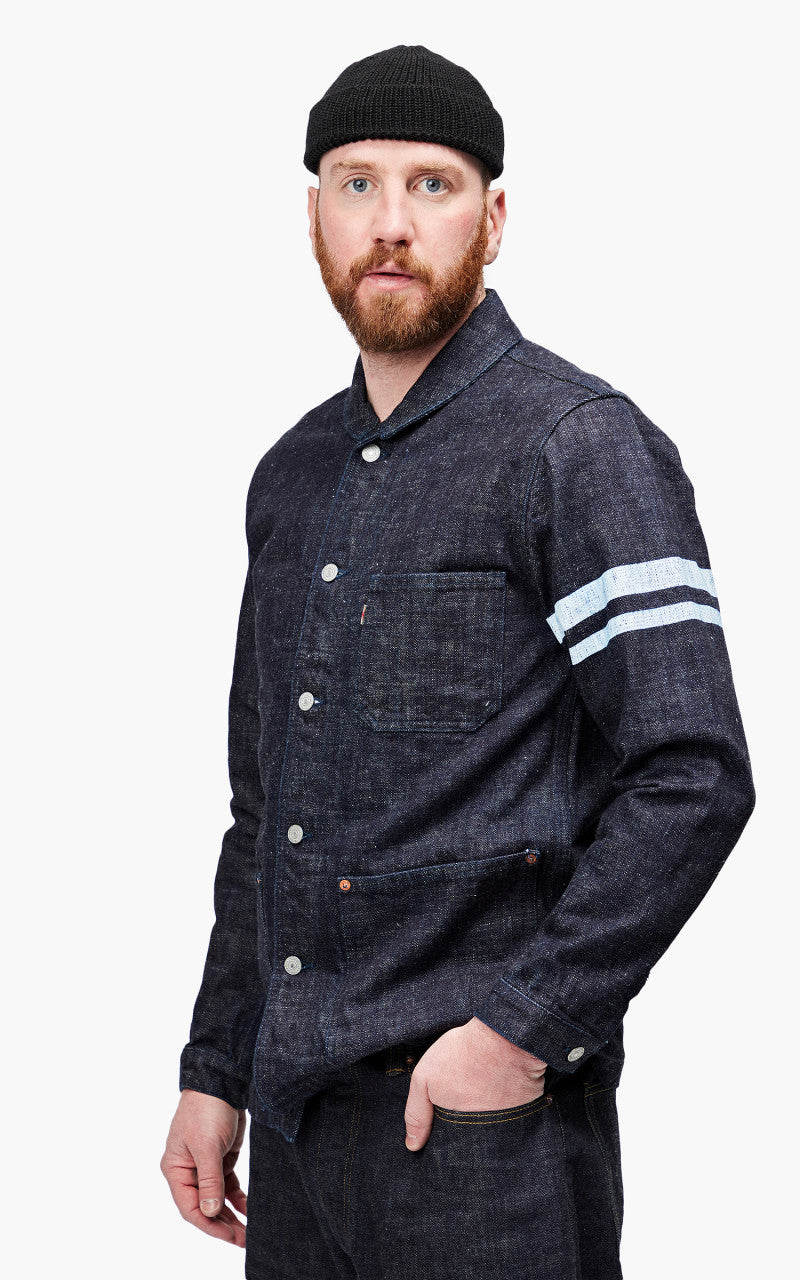 Momotaro Jeans 03-087 Denim Coverall Jacket Indigo 16oz