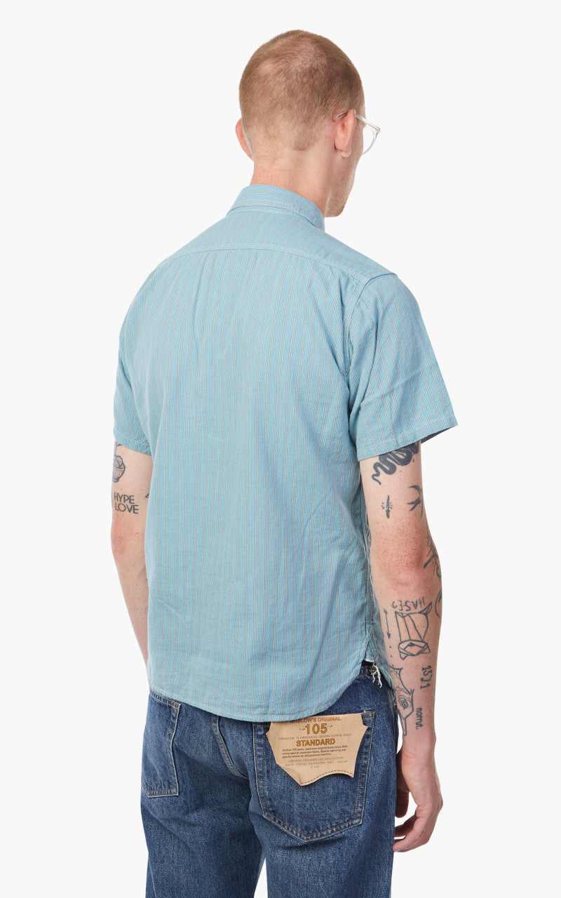 Momotaro Jeans 06-110 Multi Stripes Shirt Blue 5oz