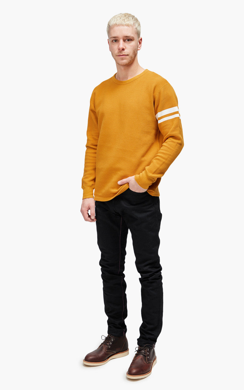 Momotaro Jeans MZTS0079 GTB Thermal Longsleeve T-Shirt Mustard