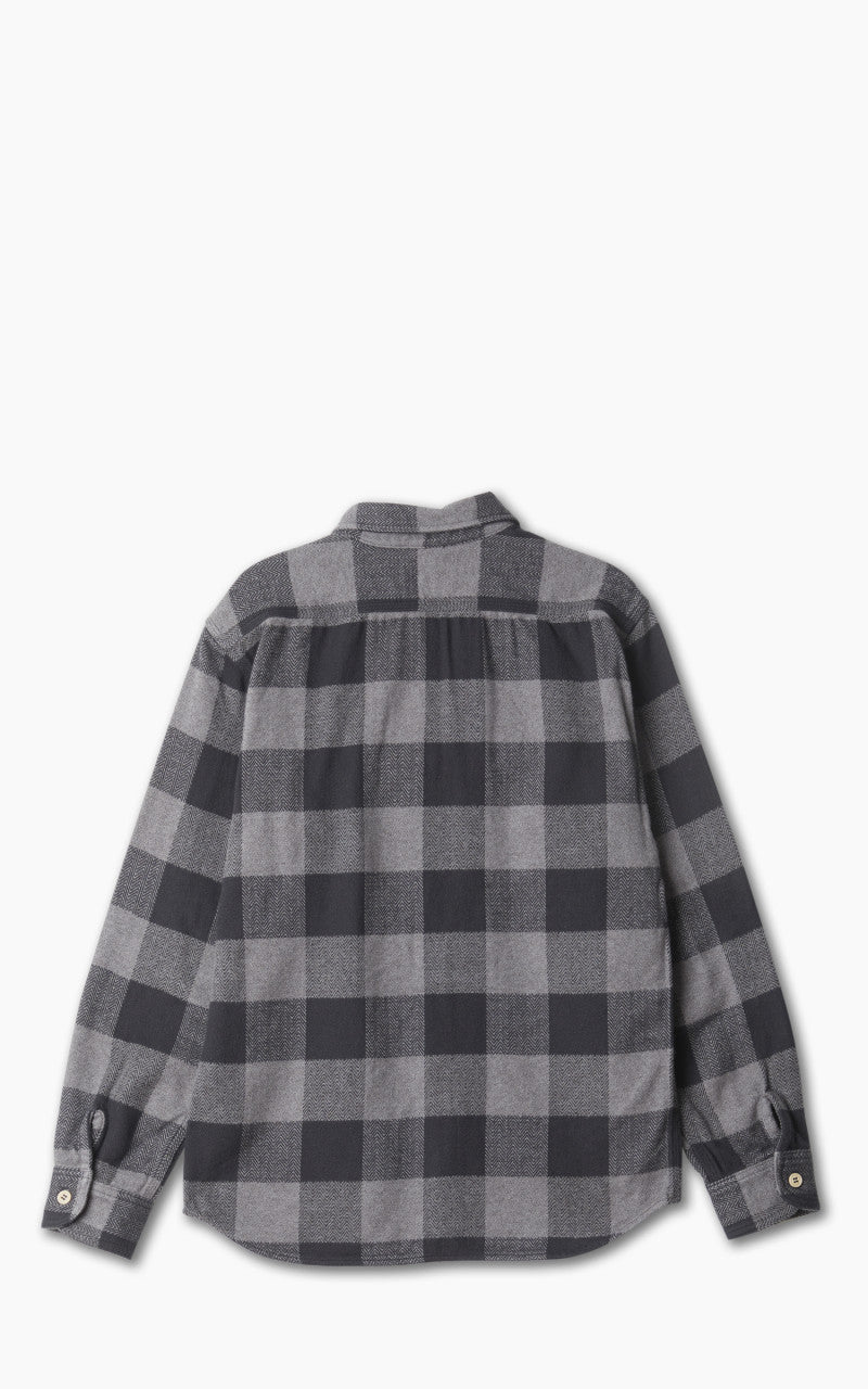 Momotaro Jeans MLS1020M23 Original Triple Yarn Twill Check Shirt Grey
