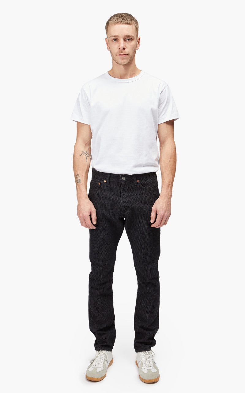 Momotaro Jeans MPT1030M23 Super Heavy Sashiko Pant Black 15oz