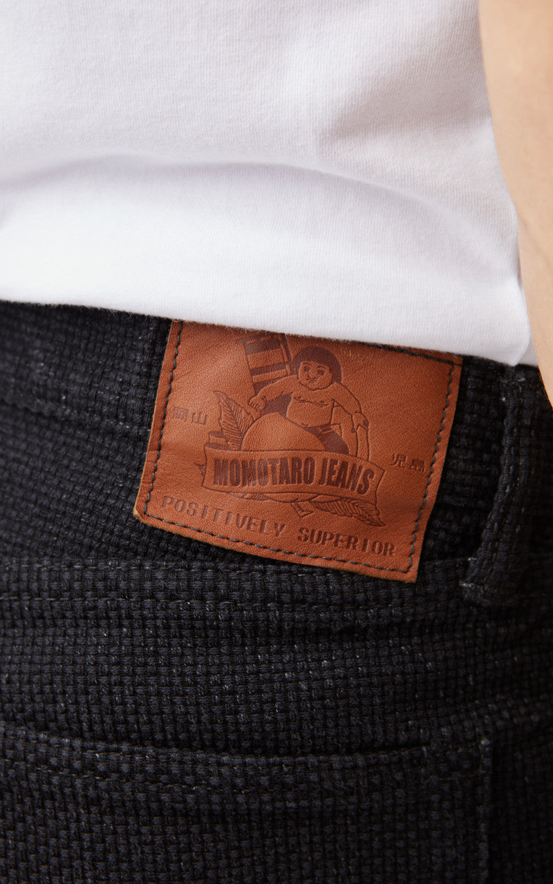 Momotaro Jeans MPT1030M23 Super Heavy Sashiko Pant Black 15oz