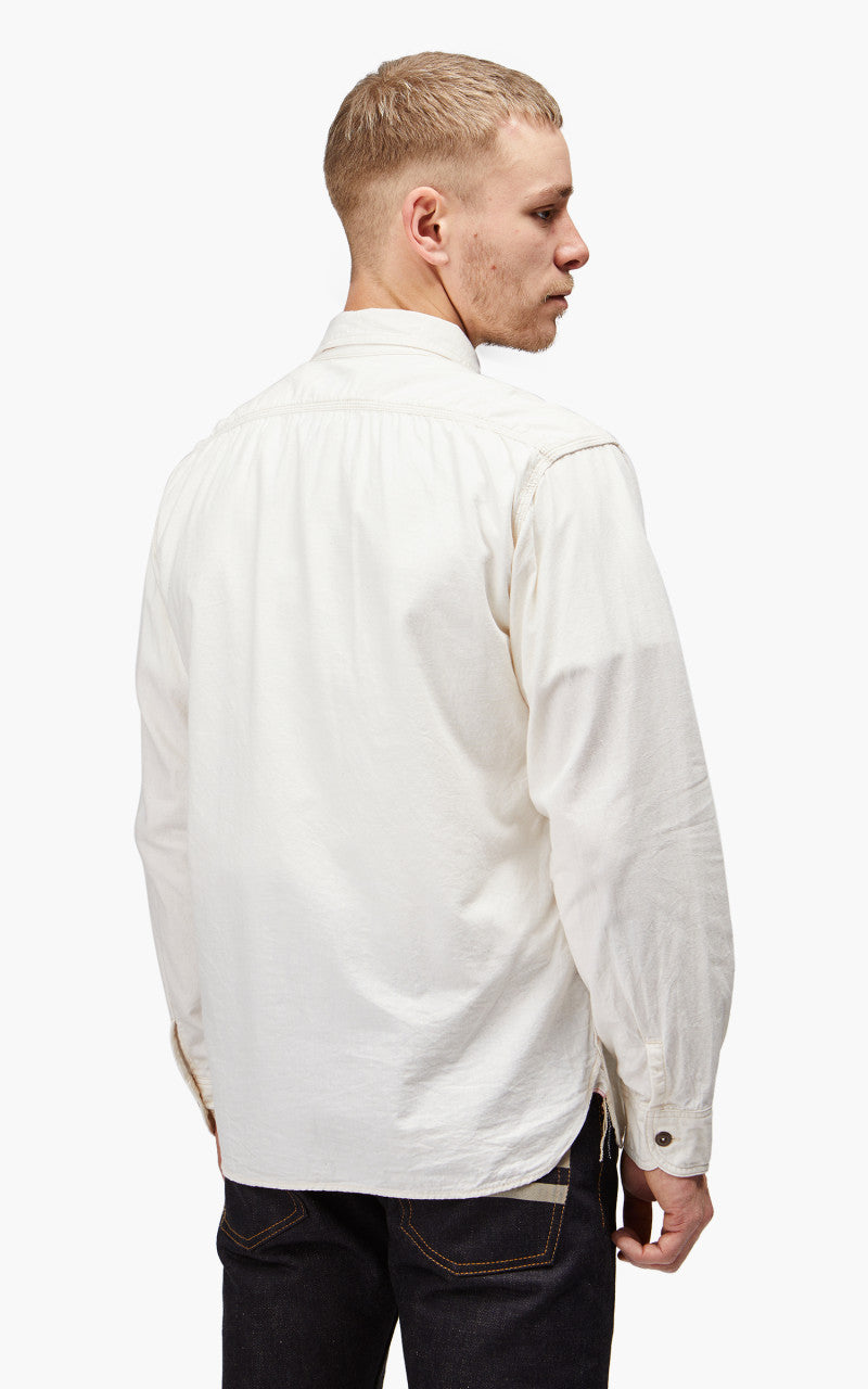 Momotaro Jeans MS044 5oz Chambray Work Shirt Natural