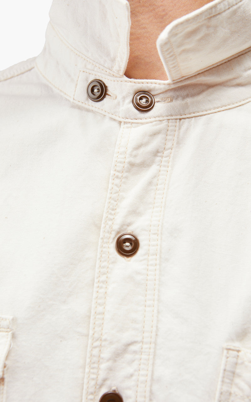 Momotaro Jeans MS044 5oz Chambray Work Shirt Natural