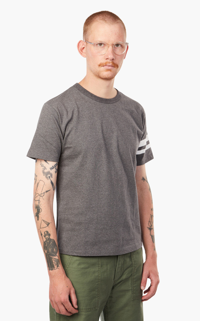 Momotaro Jeans MT002 Zimbabwe Cotton T-Shirt Dark Grey