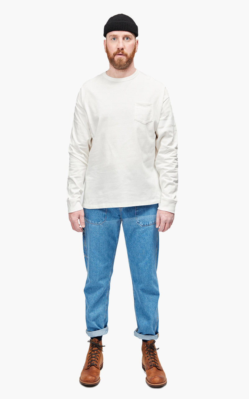 Momotaro Jeans MTS1010M31 Oversized Longsleeve T-Shirt White