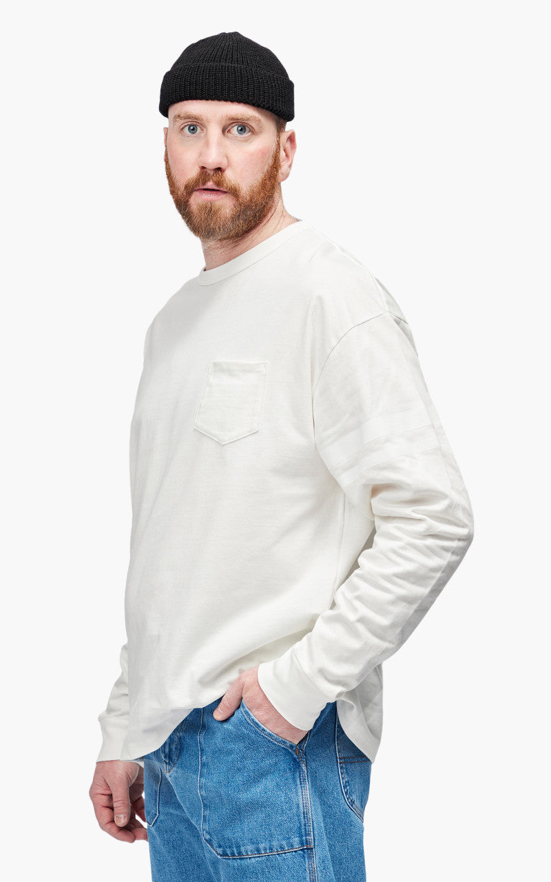 Momotaro Jeans MTS1010M31 Oversized Longsleeve T-Shirt White