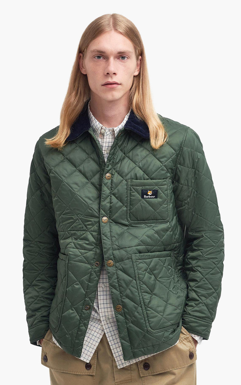 Barbour x Maison Kitsuné Kenning Quilted Green