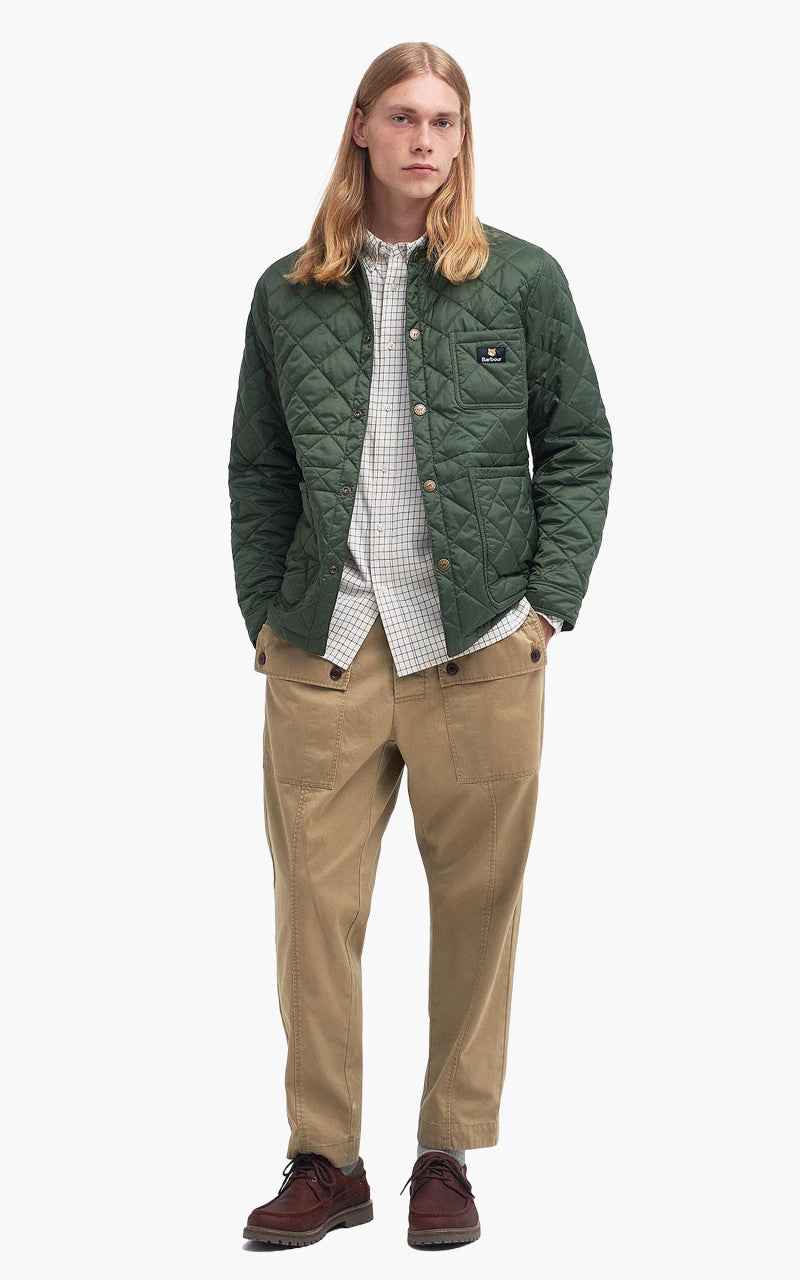 Barbour x Maison Kitsuné Kenning Quilted Green