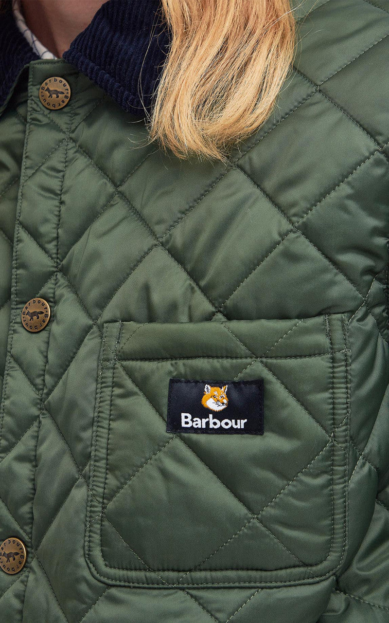 Barbour x Maison Kitsuné Kenning Quilted Green