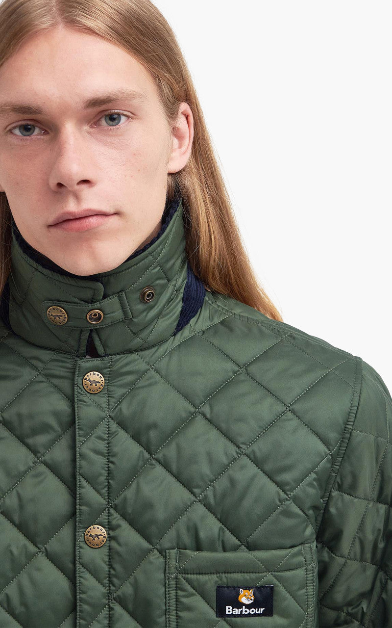 Barbour x Maison Kitsuné Kenning Quilted Green