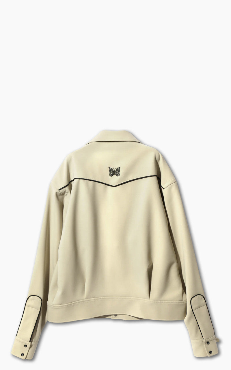 Needles Piping Cowboy Jacket PE/PU Double Cloth Beige