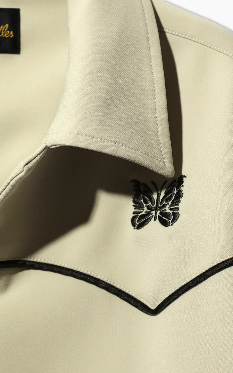 Needles Piping Cowboy Jacket PE/PU Double Cloth Beige