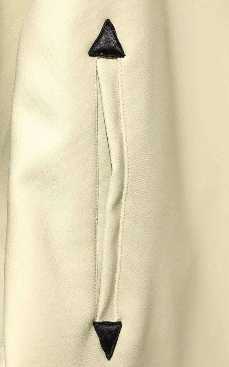 Needles Piping Cowboy Jacket PE/PU Double Cloth Beige