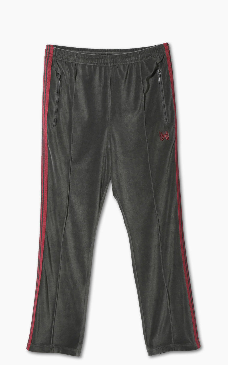 Needles Narrow Track Pant C/PE Velour Charcoal