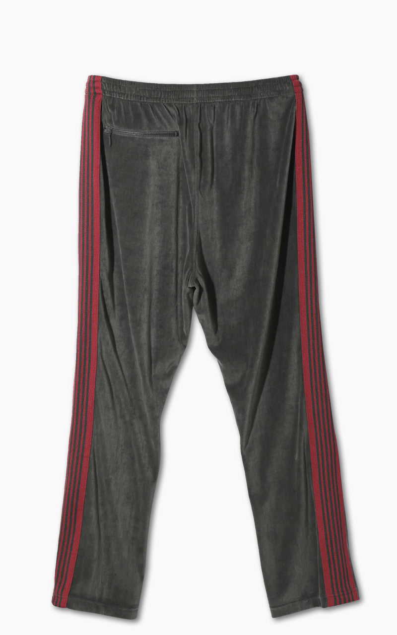 Needles Narrow Track Pant C/PE Velour Charcoal