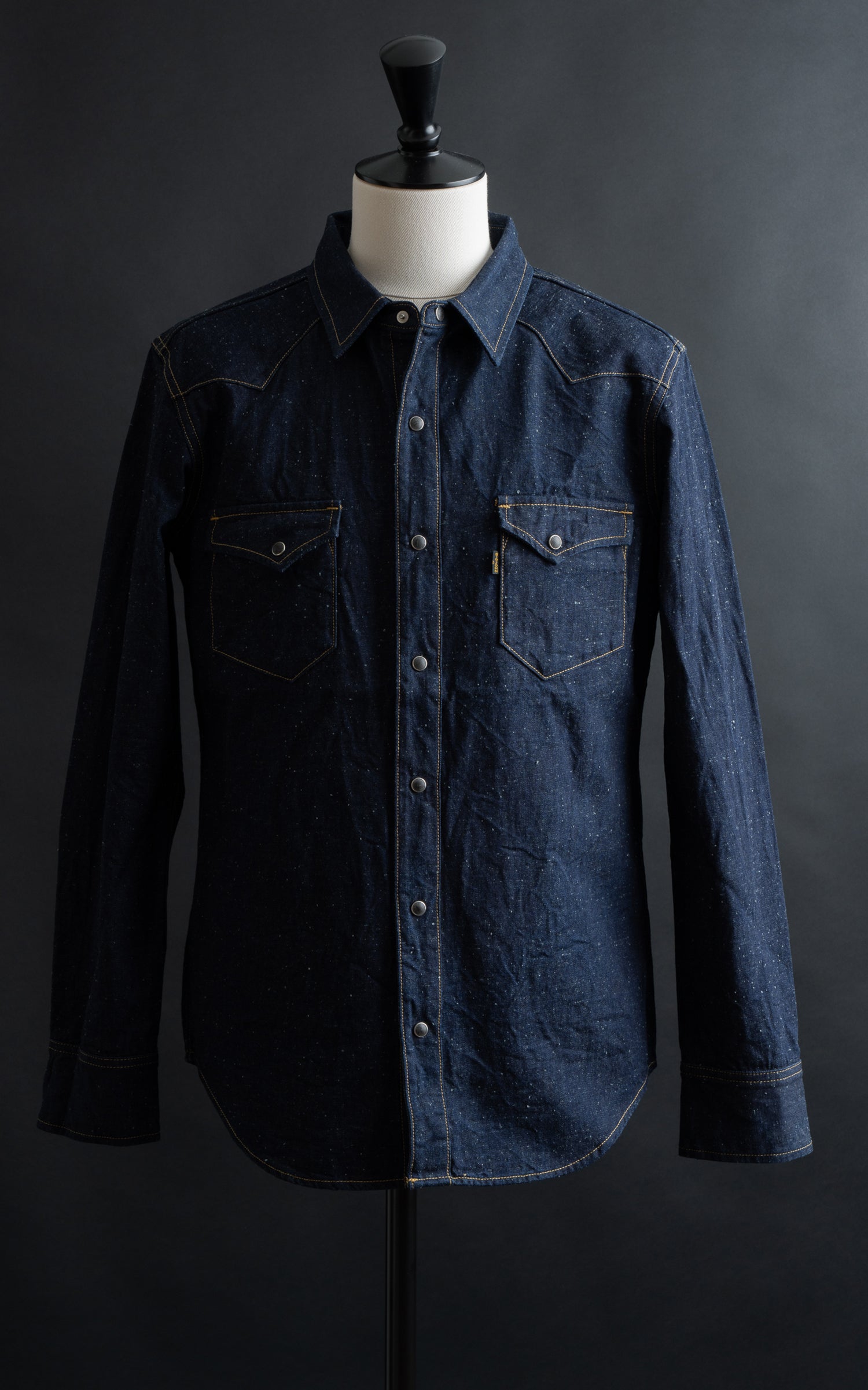 Big John Selvedge Denim Western Shirt Indigo