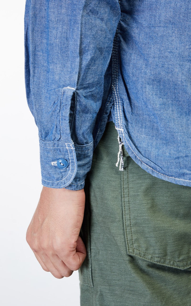 Momotaro Jeans MS033 Chambray Work Shirt Indigo