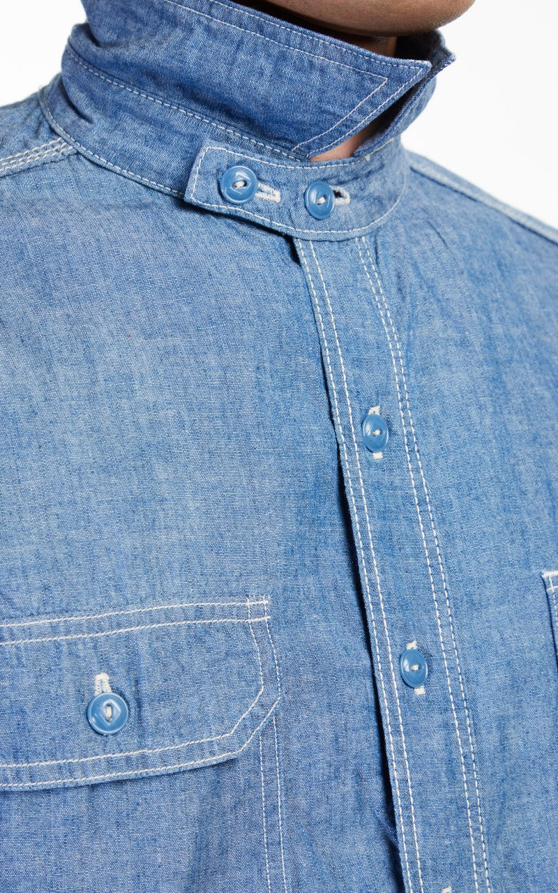Momotaro Jeans MS033 Chambray Work Shirt Indigo