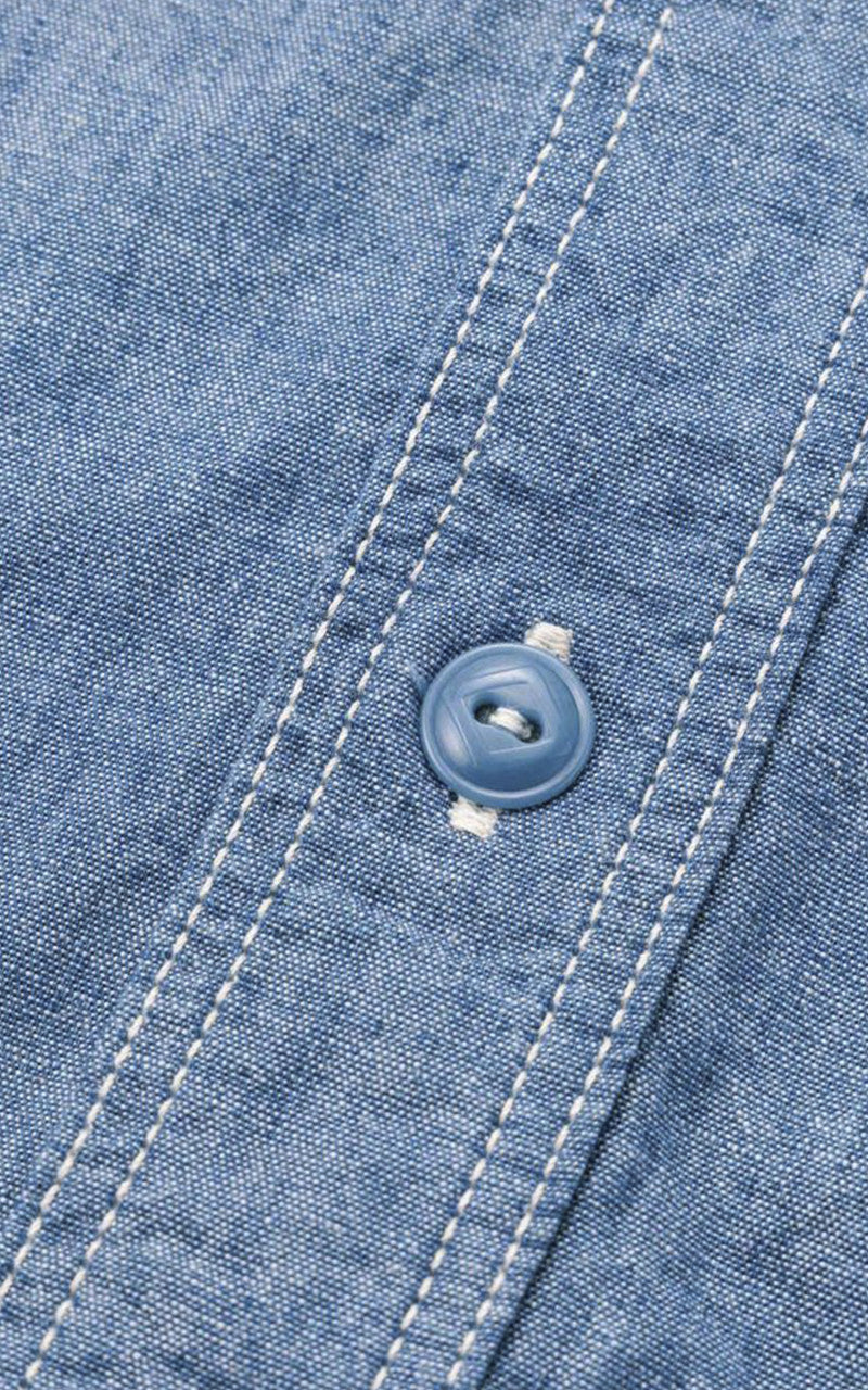 Momotaro Jeans MS045S GTB Selvedge Chambray Shirt Indigo 5oz