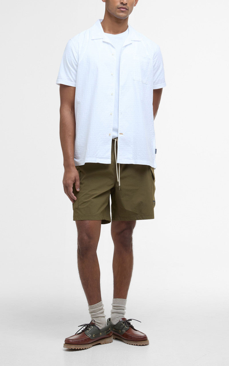 Barbour Irvine Textured S/S Shirt White