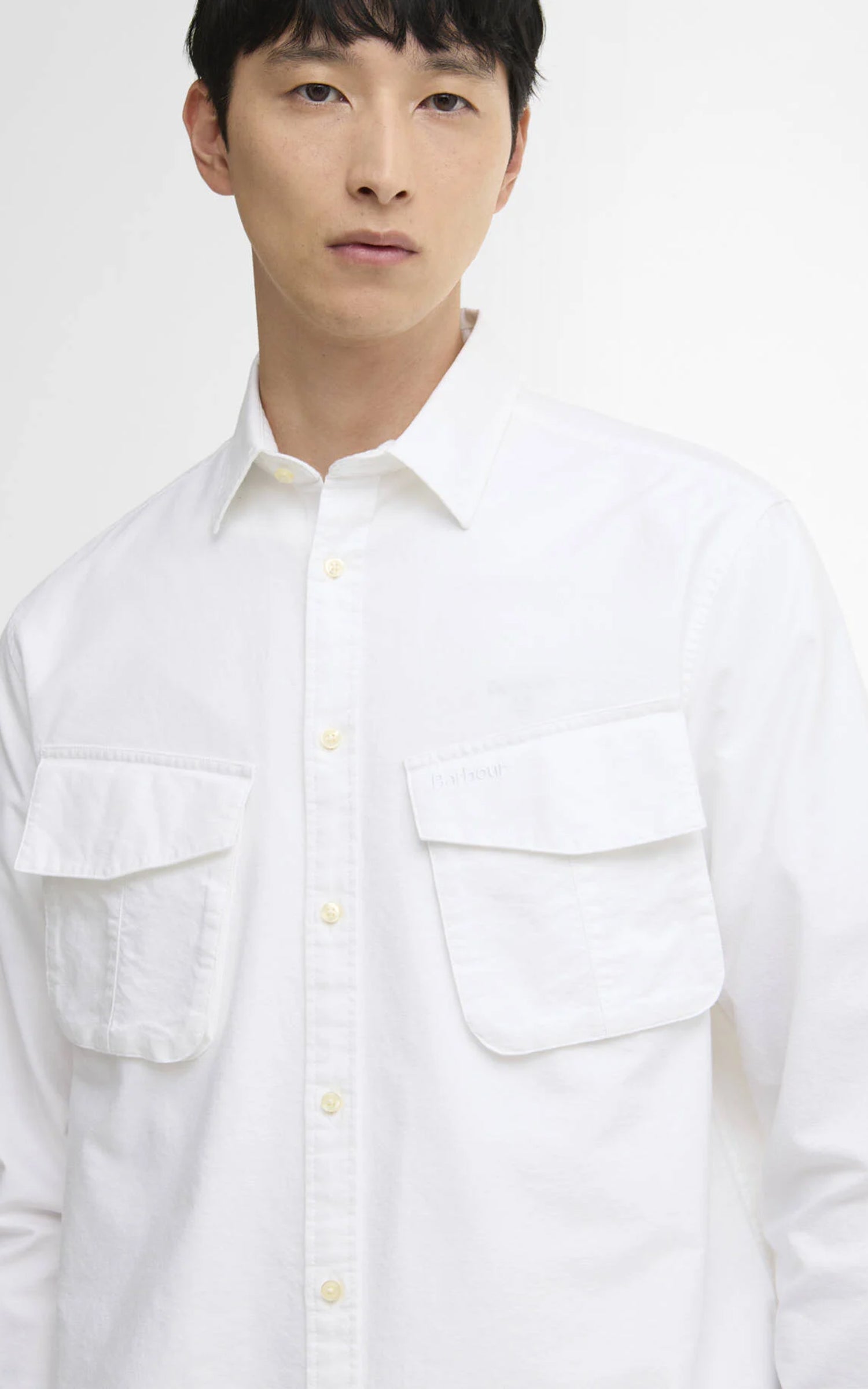 Barbour Arnham Oversized Oxford Jungle Shirt White