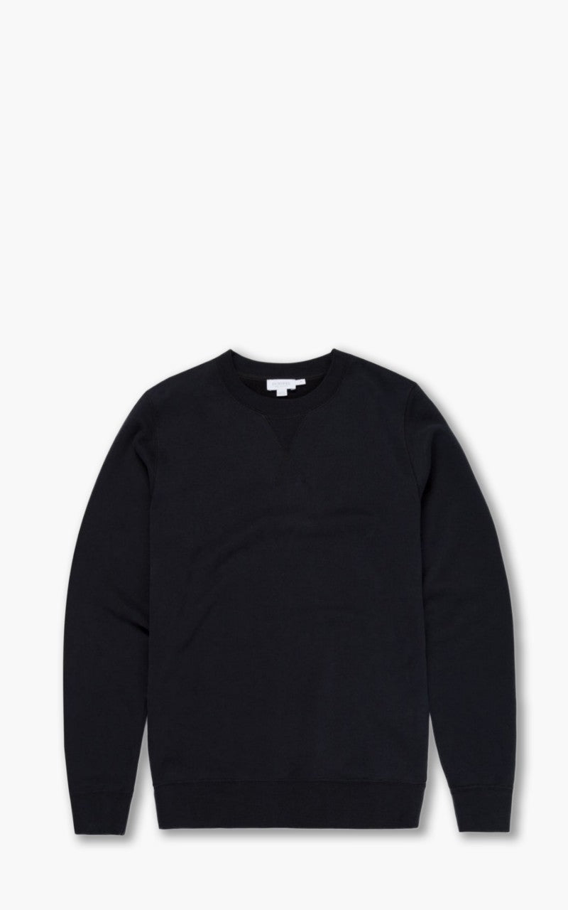Sunspel Loopback Sweatshirt Black