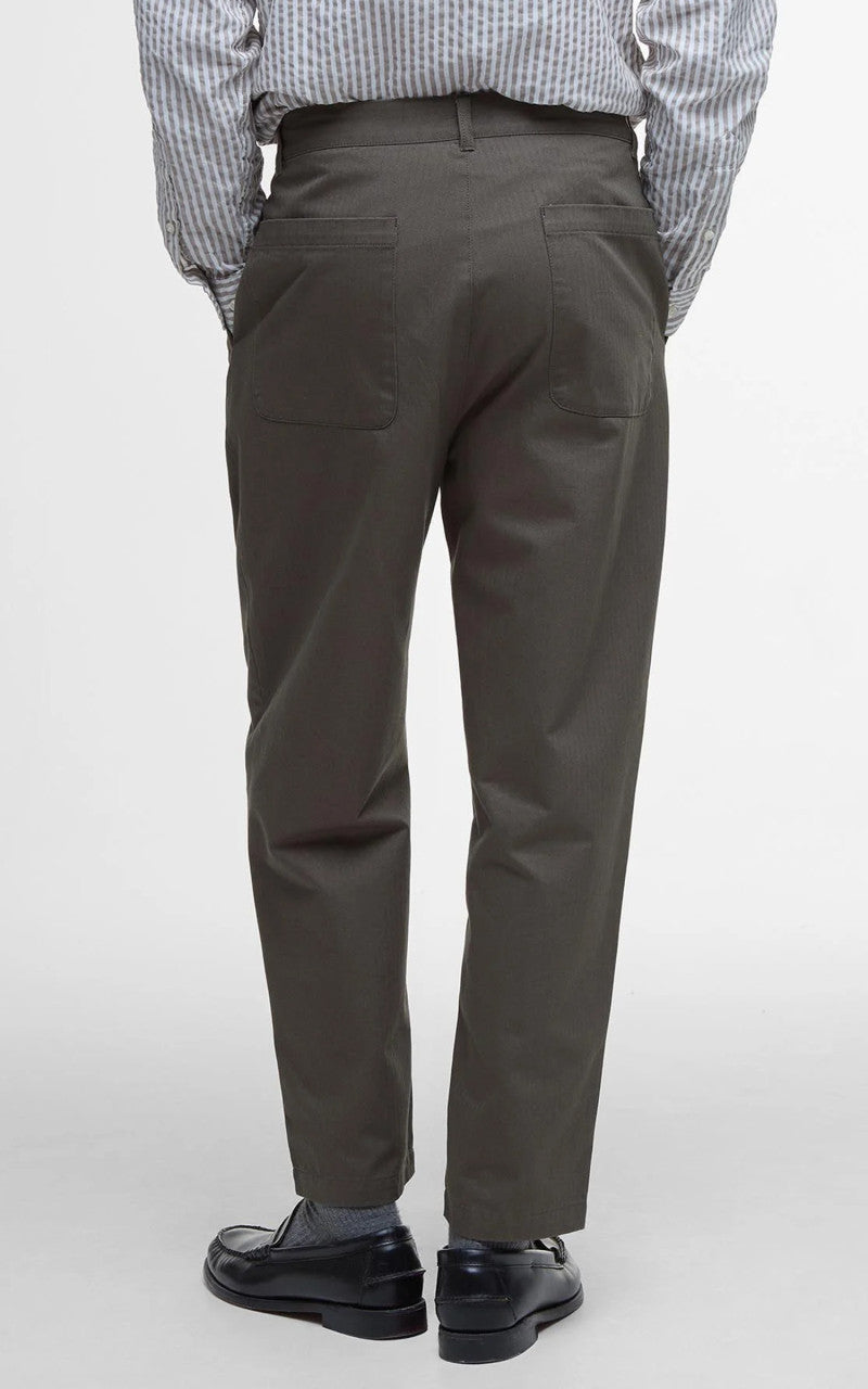 Barbour Bayview Herringbone Trouser Uniform Green