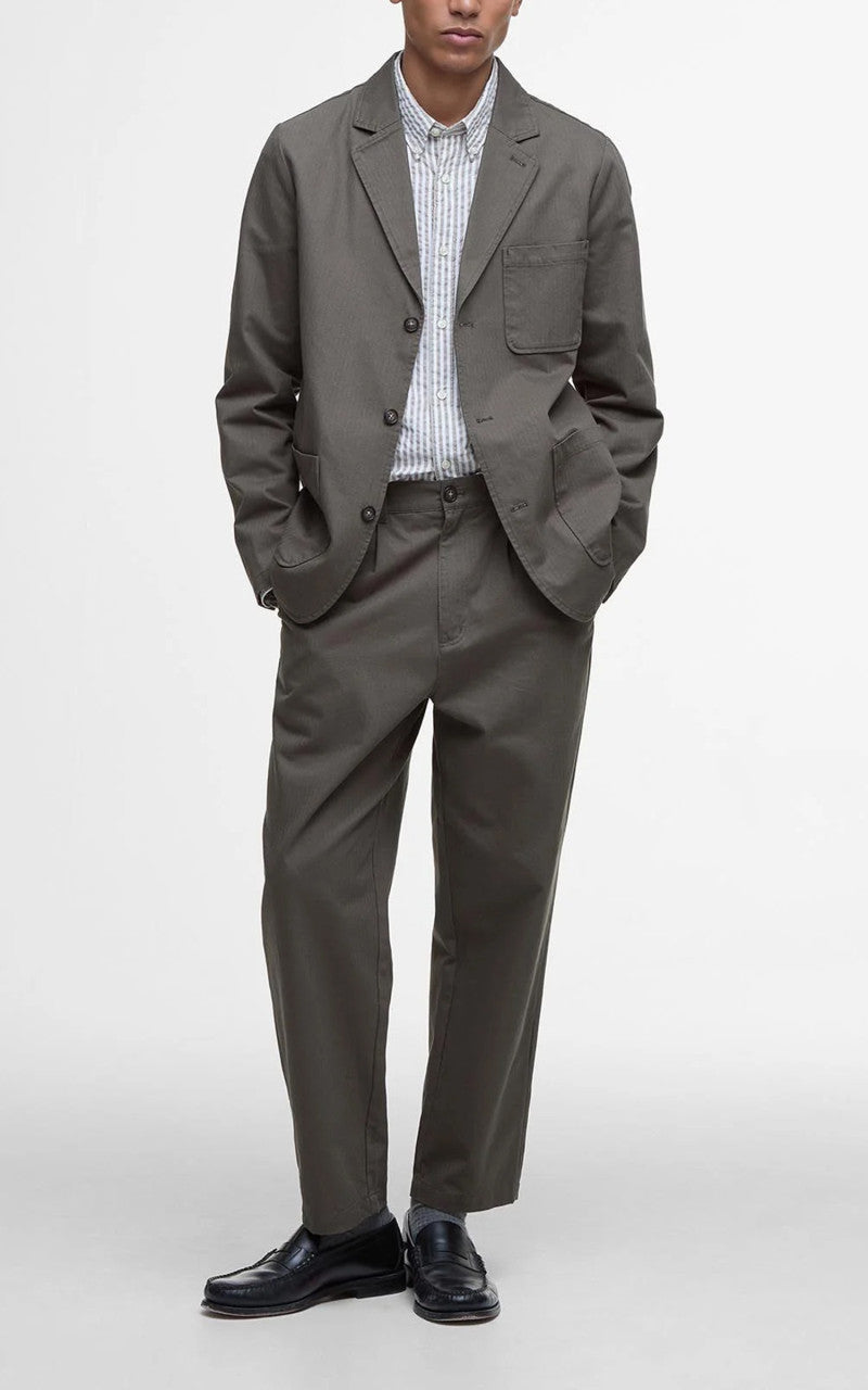 Barbour Bayview Herringbone Trouser Uniform Green