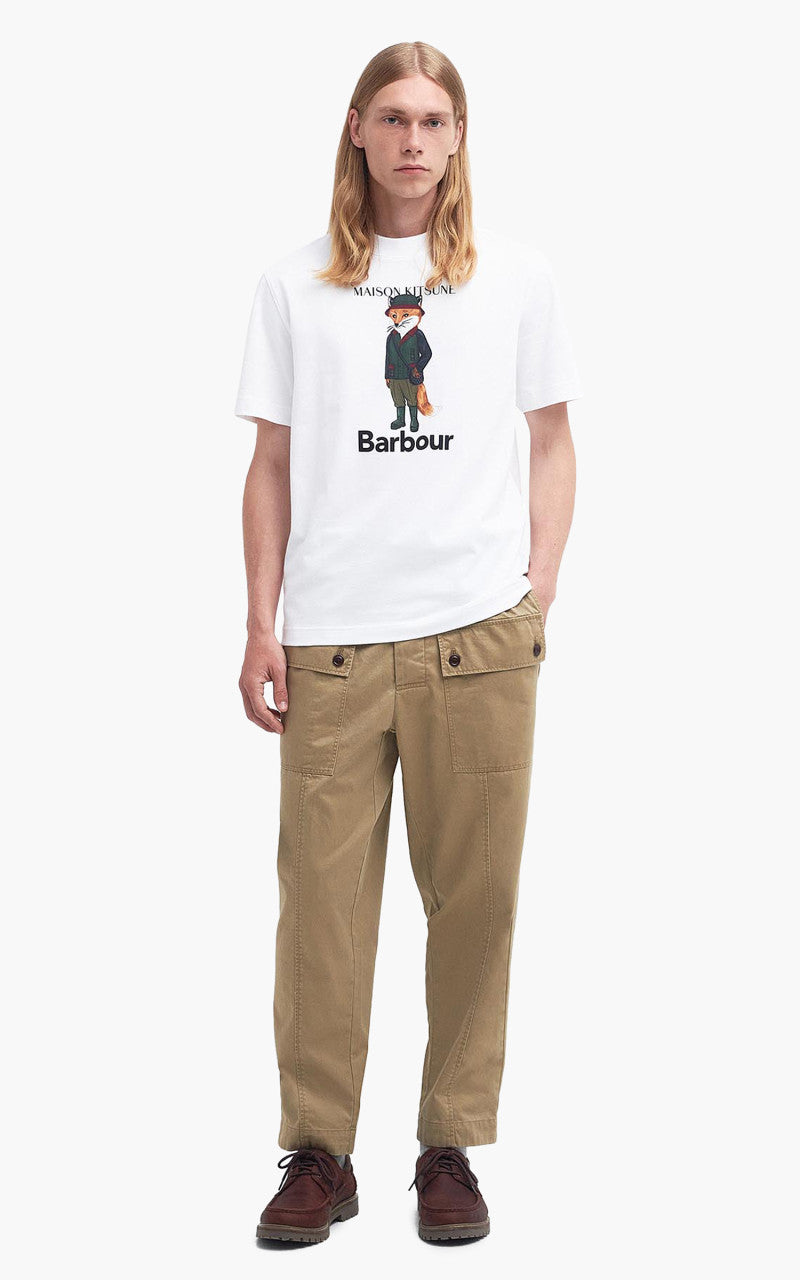Barbour x Maison Kitsuné Beaufort T-Shirt Fox White