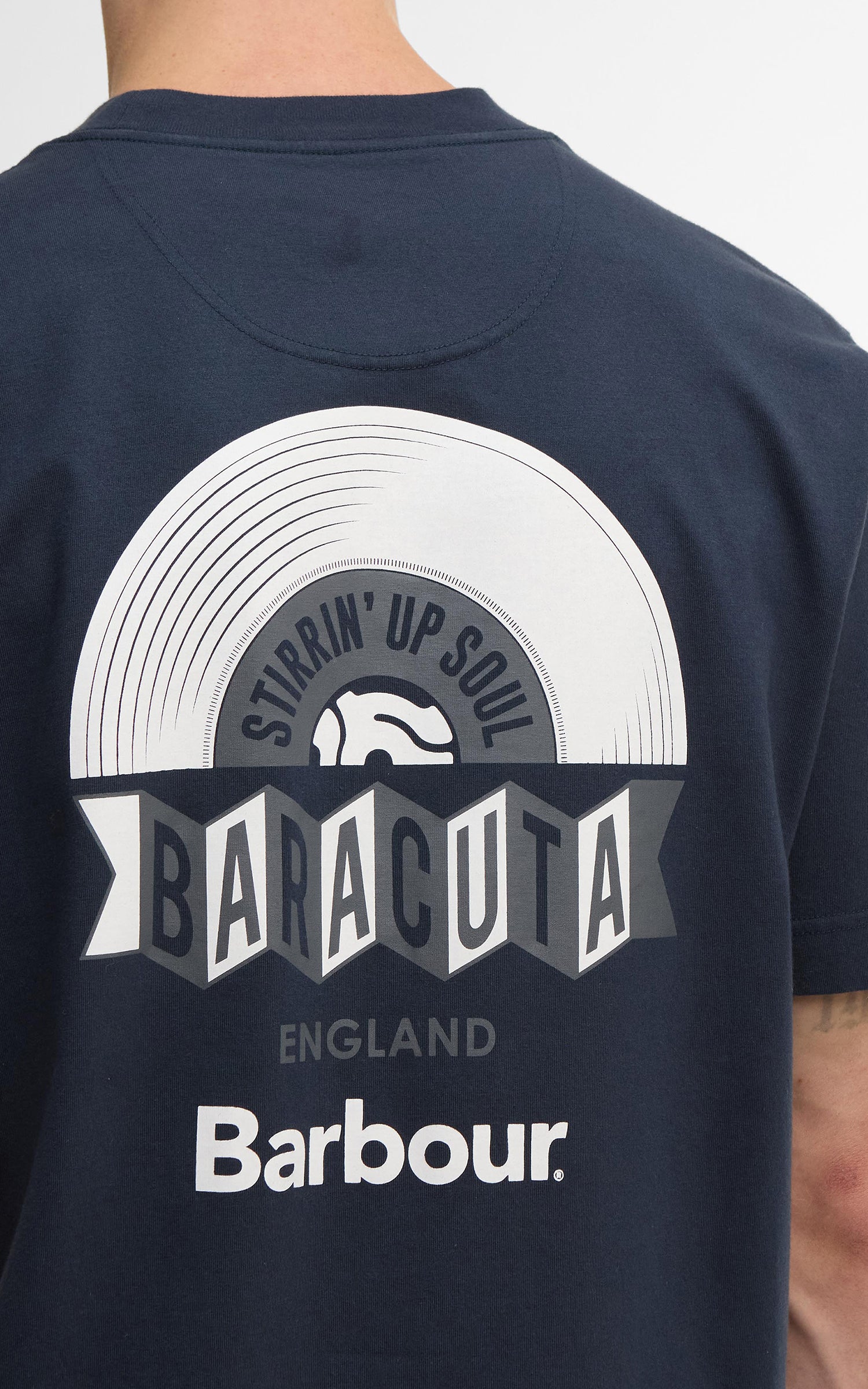 Barbour x Baracuta T-Shirt Vinyl Oversized Navy